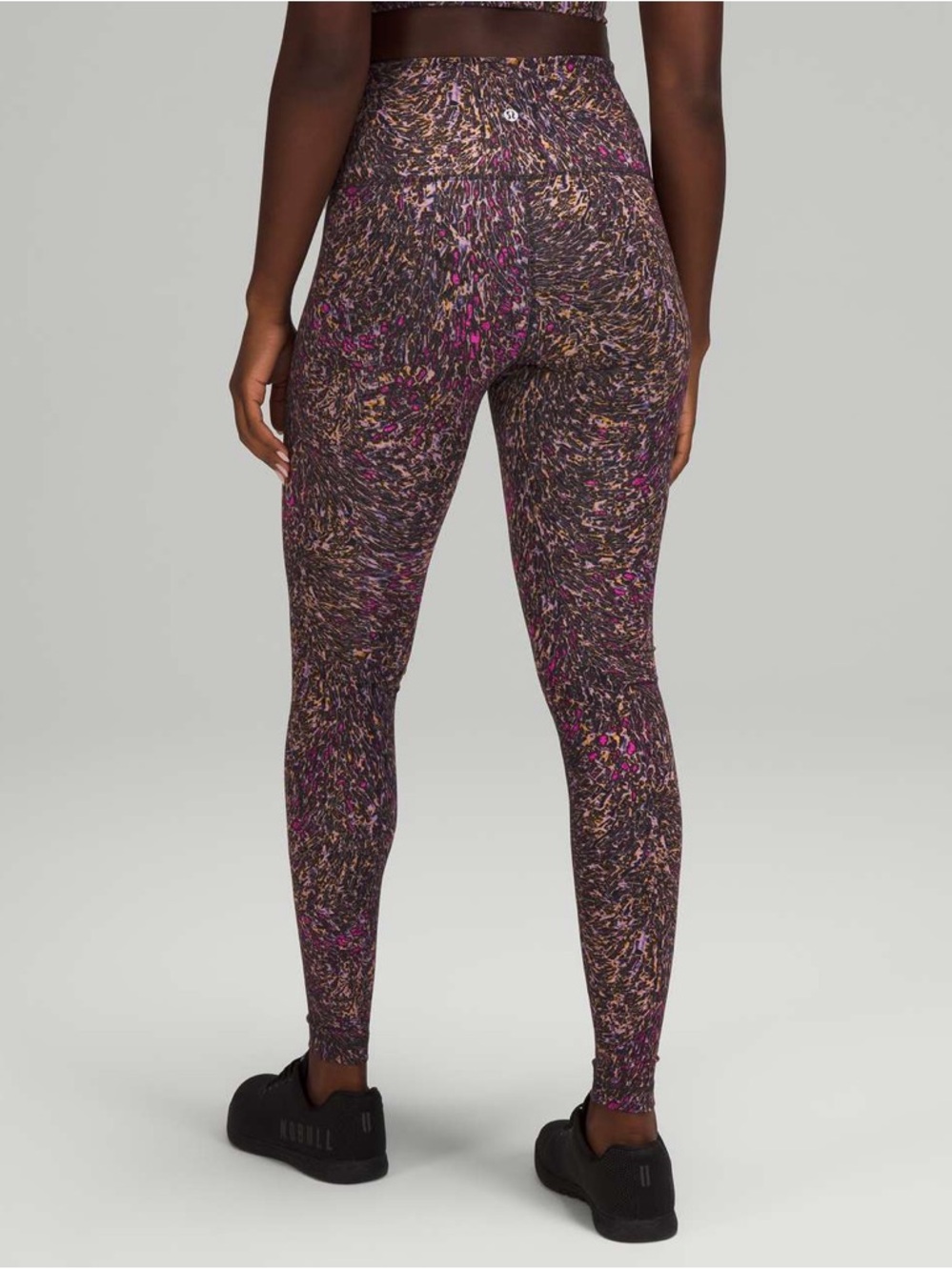 lululemon athletica Printed High-Waist Leggings in Black, Purple & Pink